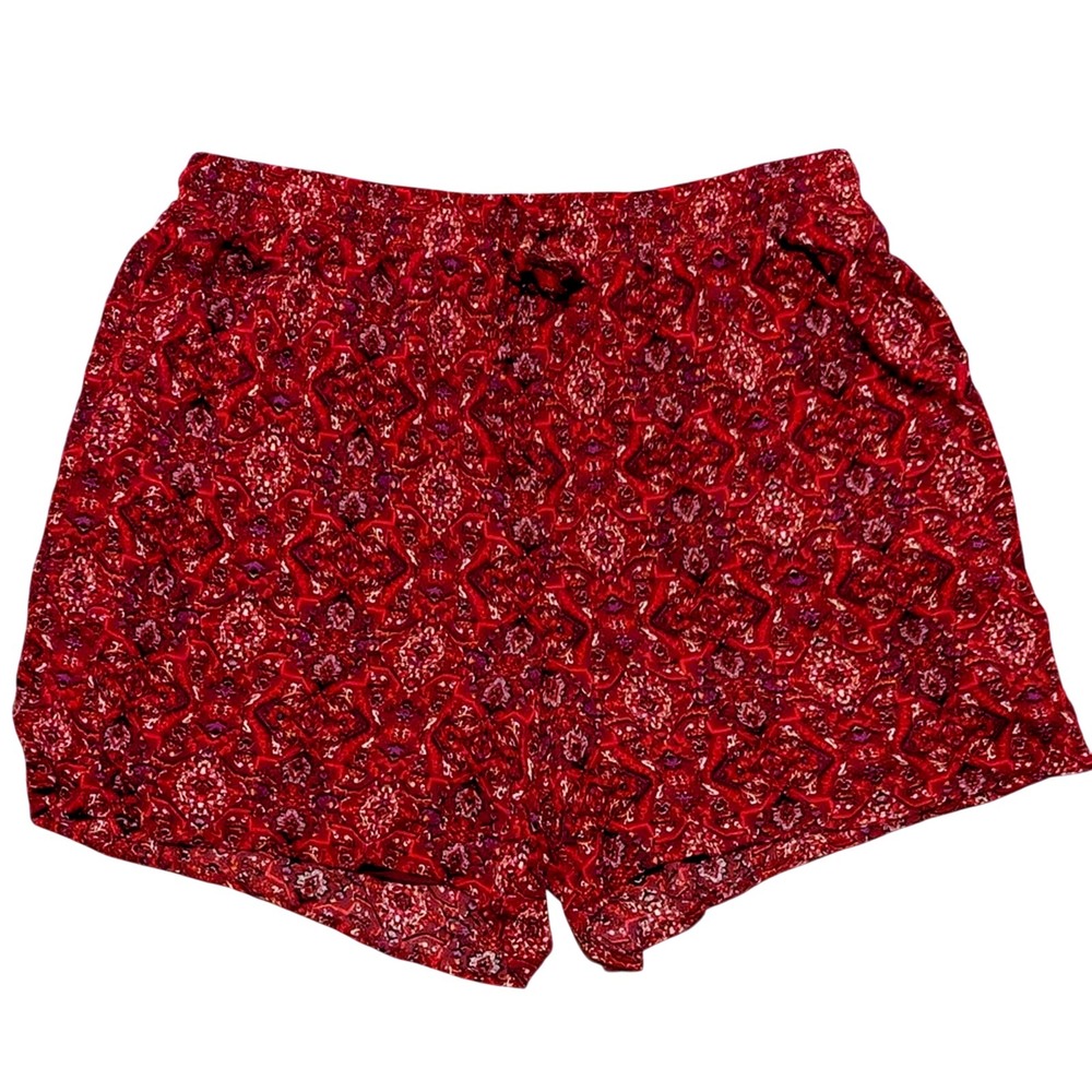 Torrid Shorts Plus 2 2X 18 20 Red Purple Print Skorts Flowy‎ Skort Casual Summer